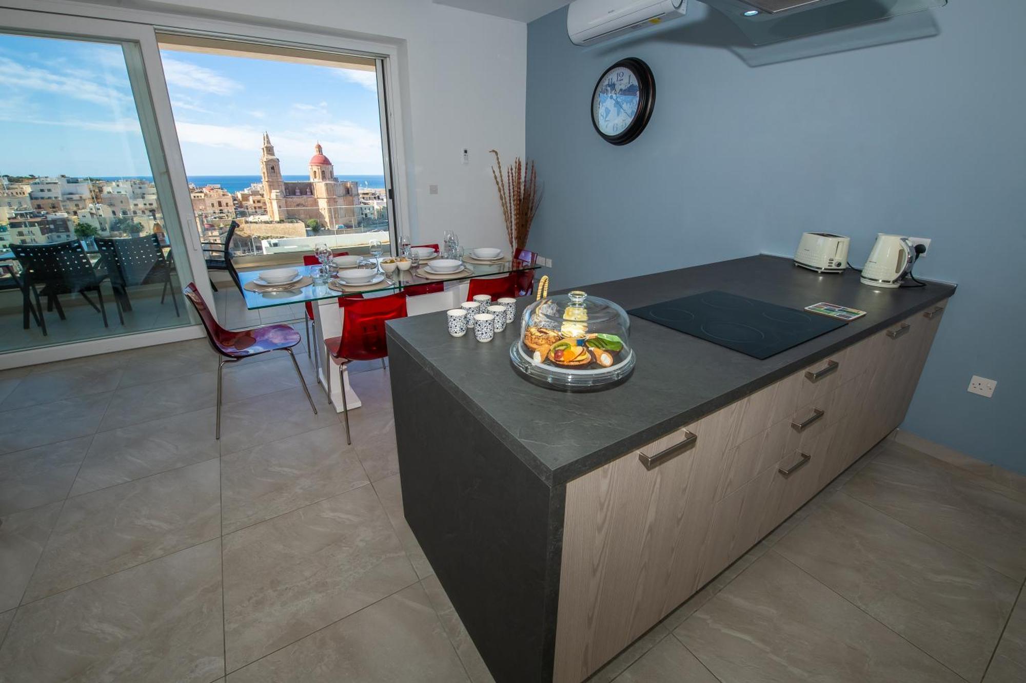 Clifftop Modern Apartment Mellieħa Esterno foto