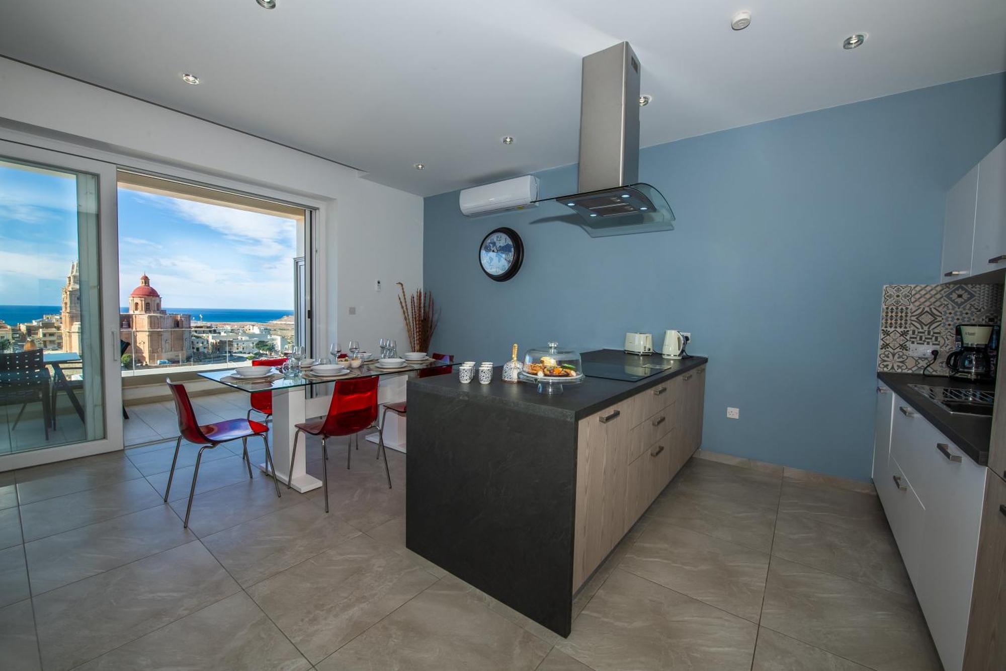 Clifftop Modern Apartment Mellieħa Esterno foto